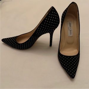Jimmy Choo Suede Studded Pumps